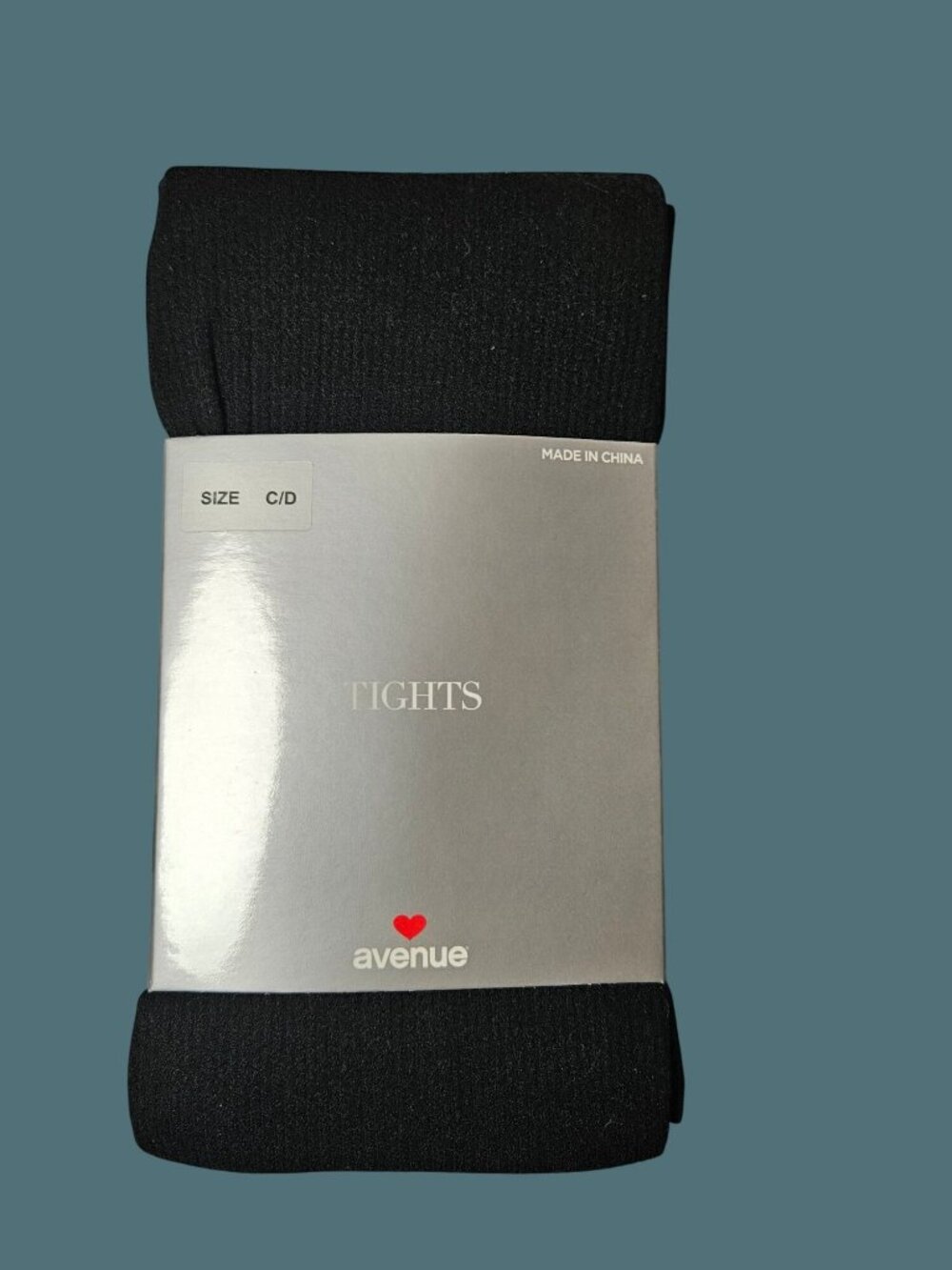 Avenue Black Lightly Ribbed Tights Women Plus Size C/D